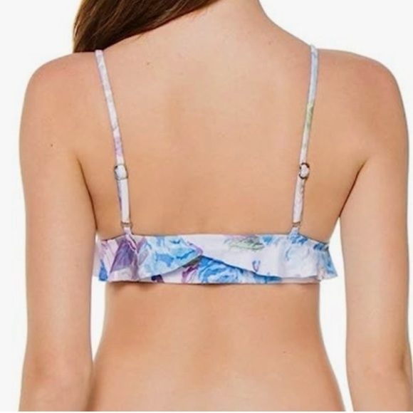 ❗️3 for $10❗️BECCA by Rebecca Virtue Vintage Floral Bikini Top Sz L - Picture 2 of 3